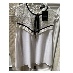 Beand new forever 21 white lace top - 2 for $20